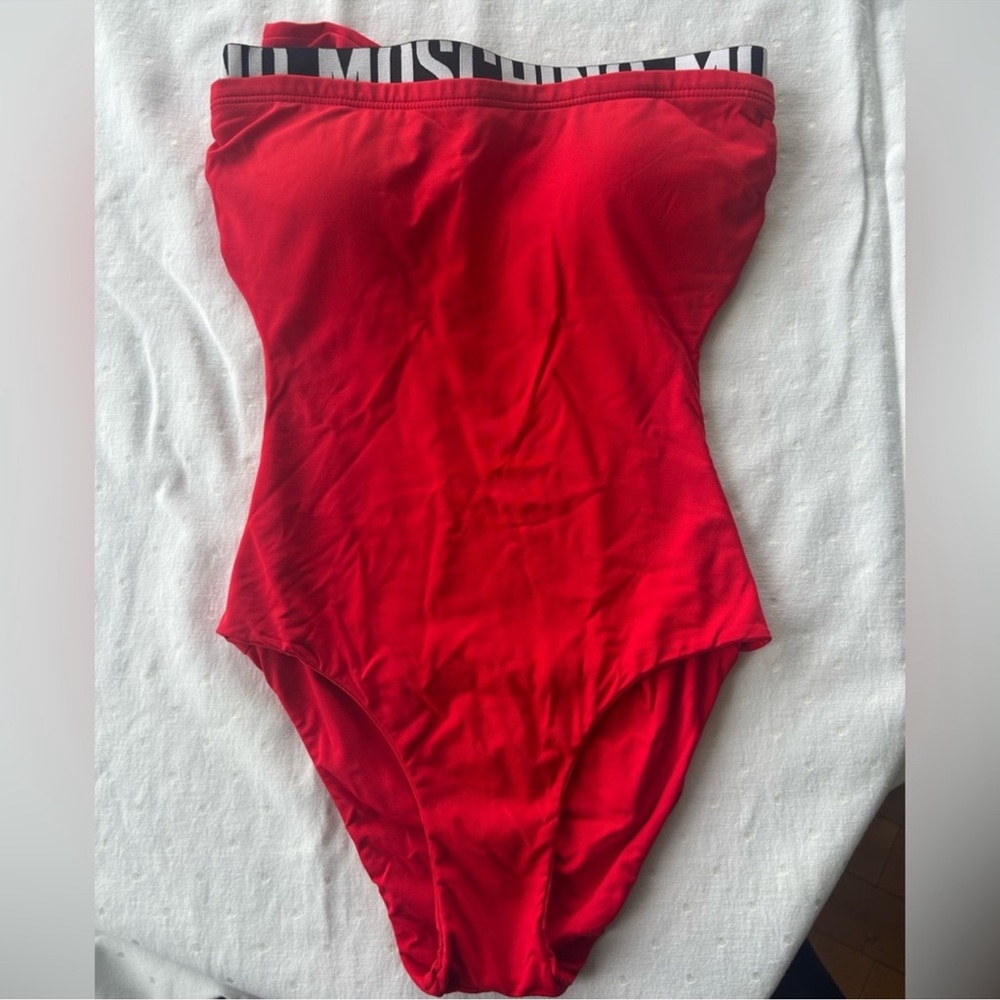 Moschino Red One Piece Swimsuit